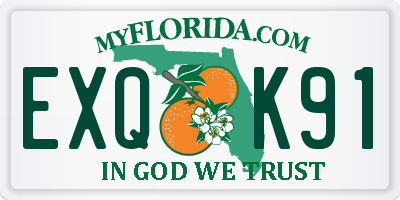 FL license plate EXQK91