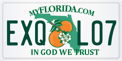 FL license plate EXQL07