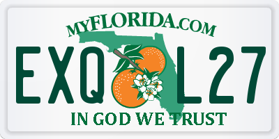 FL license plate EXQL27