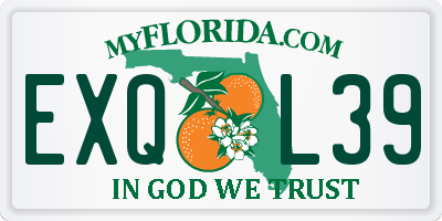 FL license plate EXQL39