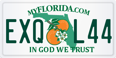 FL license plate EXQL44