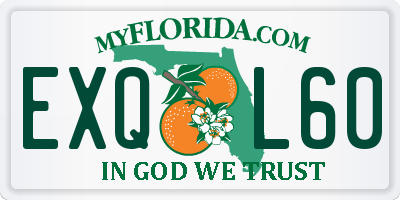 FL license plate EXQL60