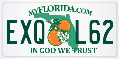 FL license plate EXQL62