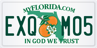 FL license plate EXQM05