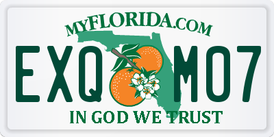 FL license plate EXQM07