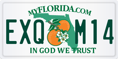 FL license plate EXQM14
