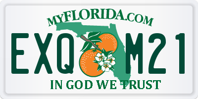 FL license plate EXQM21
