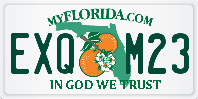 FL license plate EXQM23