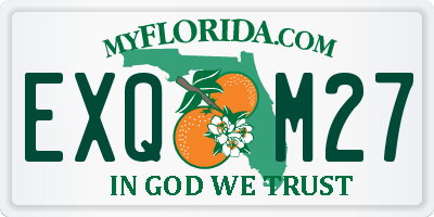 FL license plate EXQM27