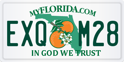 FL license plate EXQM28