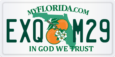 FL license plate EXQM29