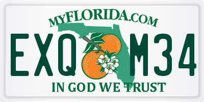 FL license plate EXQM34