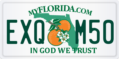 FL license plate EXQM50