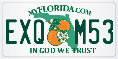 FL license plate EXQM53