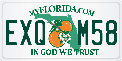 FL license plate EXQM58