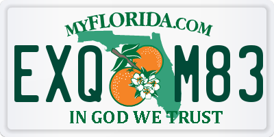 FL license plate EXQM83