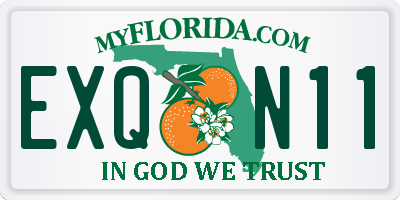 FL license plate EXQN11