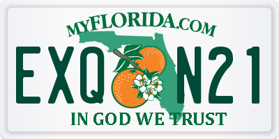 FL license plate EXQN21