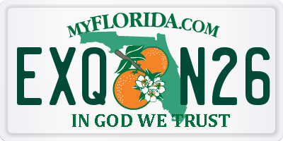 FL license plate EXQN26