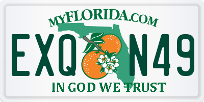 FL license plate EXQN49