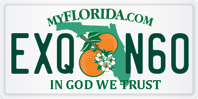 FL license plate EXQN60