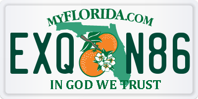 FL license plate EXQN86
