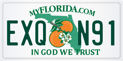FL license plate EXQN91