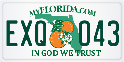 FL license plate EXQO43