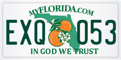 FL license plate EXQO53