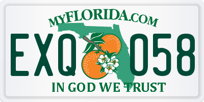 FL license plate EXQO58