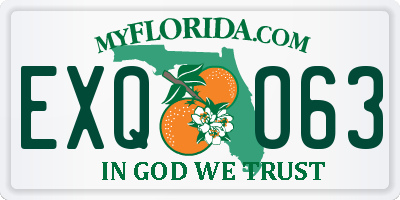 FL license plate EXQO63