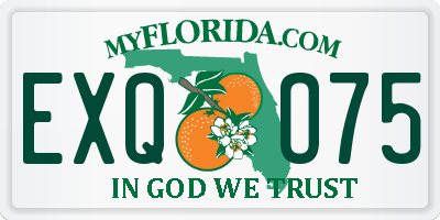 FL license plate EXQO75
