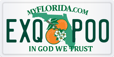 FL license plate EXQP00