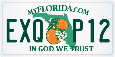 FL license plate EXQP12