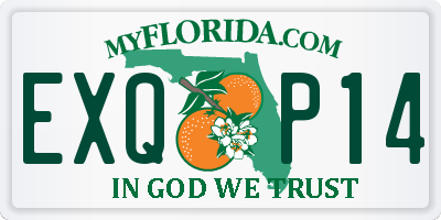 FL license plate EXQP14