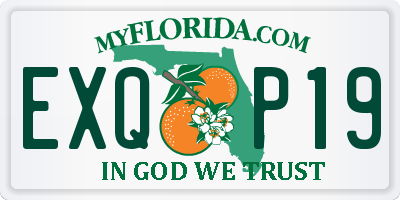 FL license plate EXQP19