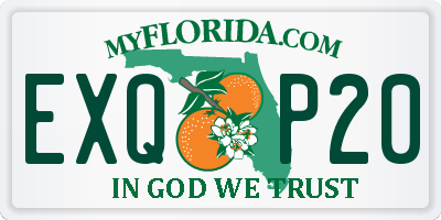 FL license plate EXQP20
