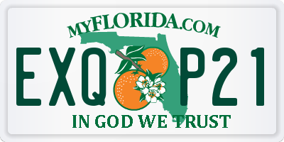 FL license plate EXQP21