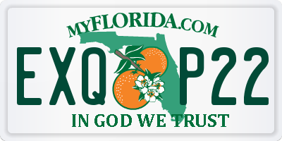 FL license plate EXQP22