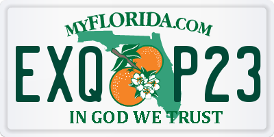 FL license plate EXQP23