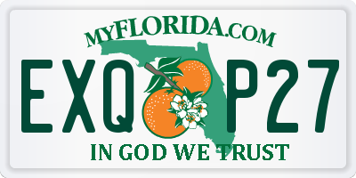 FL license plate EXQP27