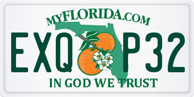 FL license plate EXQP32