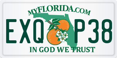 FL license plate EXQP38