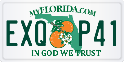 FL license plate EXQP41