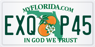 FL license plate EXQP45