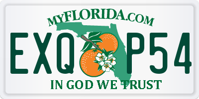 FL license plate EXQP54