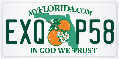 FL license plate EXQP58
