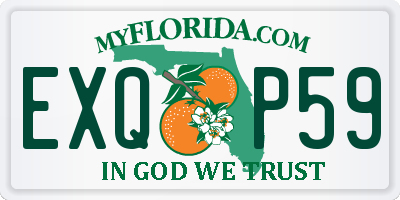 FL license plate EXQP59