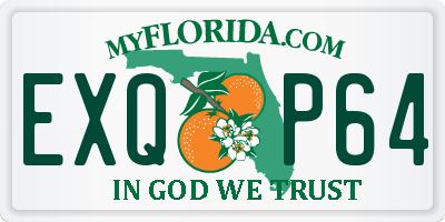 FL license plate EXQP64