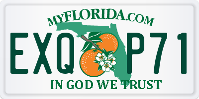 FL license plate EXQP71